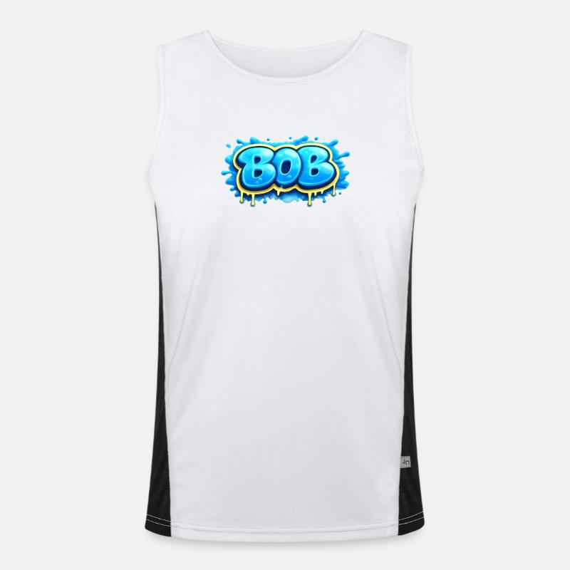 BOB GRAFFITI NAME FOR PERFECT GIFT PRINTABLE  Débardeur respirant contrasté Homme 