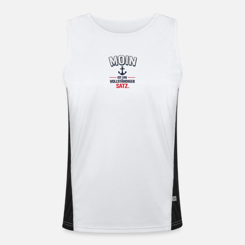 Moin - ist ein vollständiger Satz Funktionelles Kontrast-Tank Top für Männer 