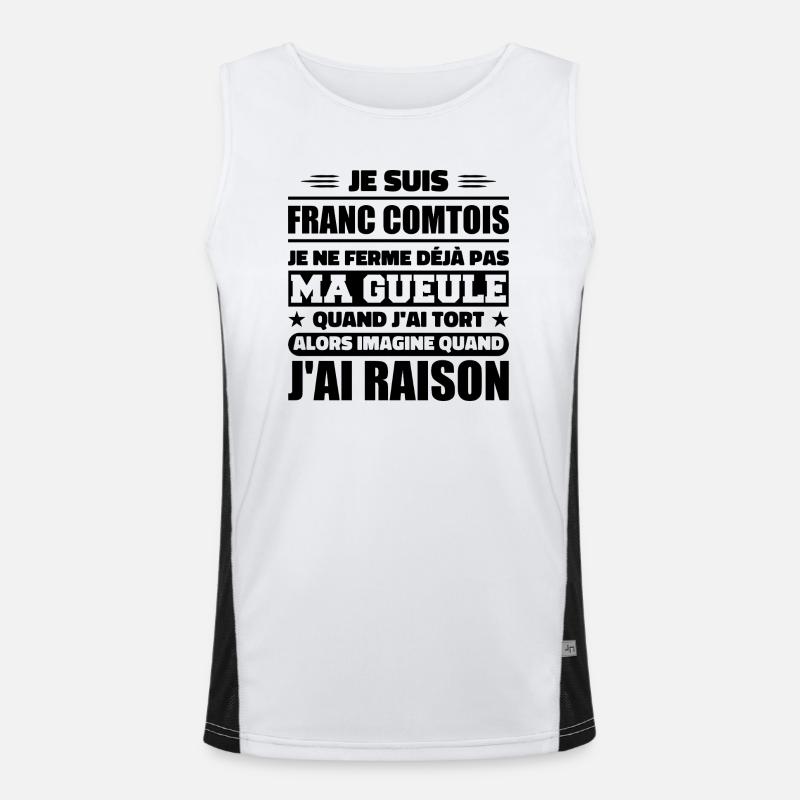 Franc comtois I don't shut my mouth frank comté Men's Functional Contrast Tank Top 