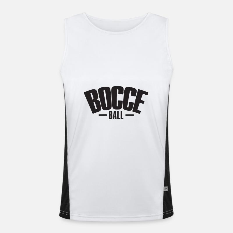 Bocce Quote Bocce Ball with Jack Bocci Game Bocce Men's Functional Contrast Tank Top 