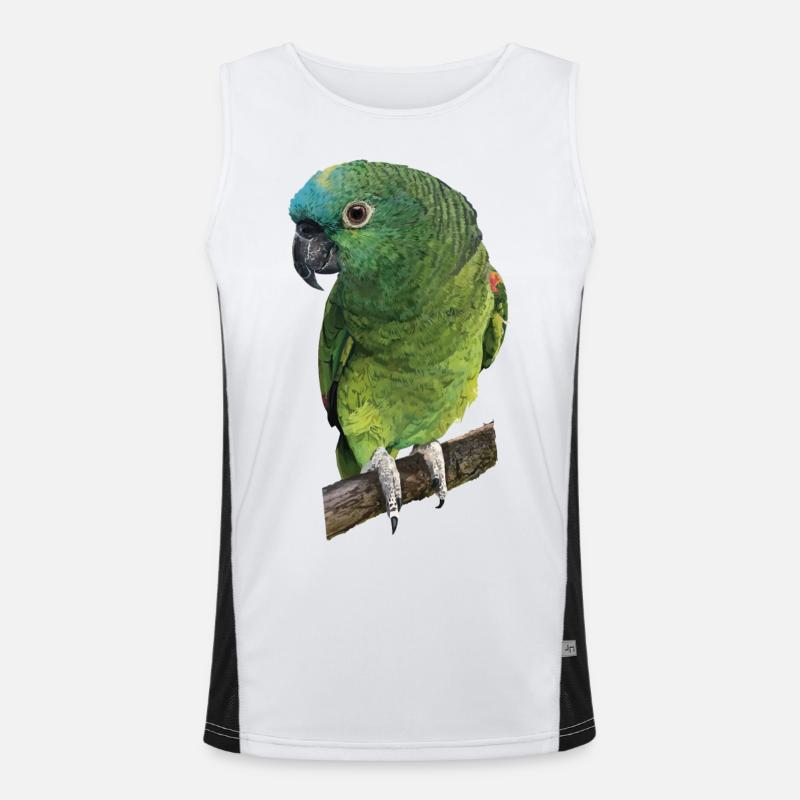 The blue-fronted amazon - Men's Functional Contrast Tank Top  - white/black