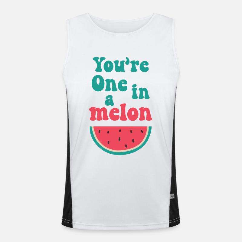 Du bist eins in einer Melone Funktionelles Kontrast-Tank Top für Männer 
