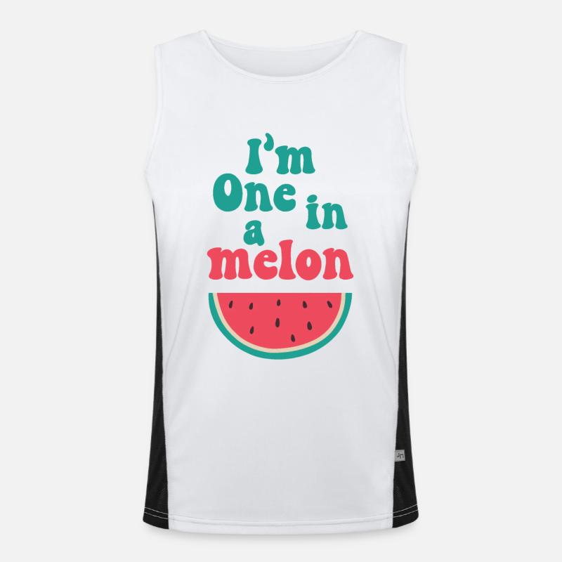 Je suis un dans un melon Débardeur respirant contrasté Homme 