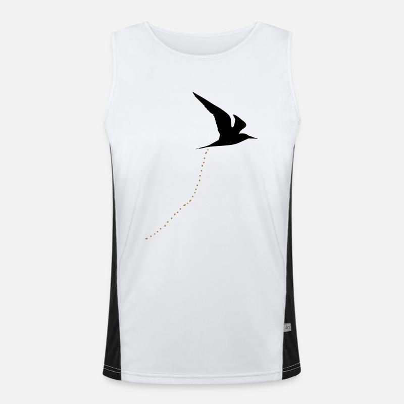 Kackvogel Bird shit vogel kacke scheiße 2c Funktionelles Kontrast-Tank Top für Männer 