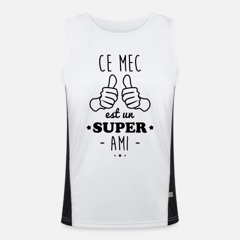 Mec super ami Débardeur respirant contrasté Homme 