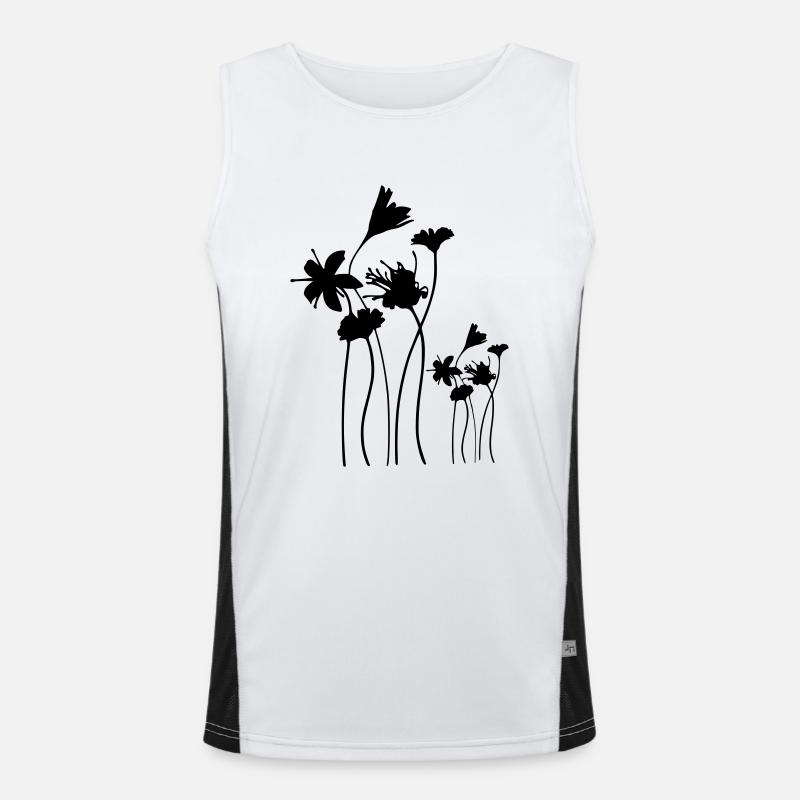 blumen feld Funktionelles Kontrast-Tank Top für Männer 
