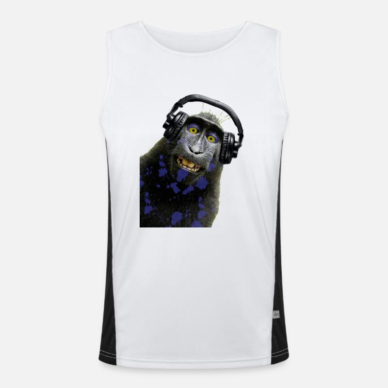 Tshirt musique de singe by customstyle Débardeur respirant contrasté Homme 