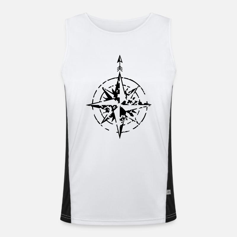 windrose_02_c_1c Funktionelles Kontrast-Tank Top für Männer 