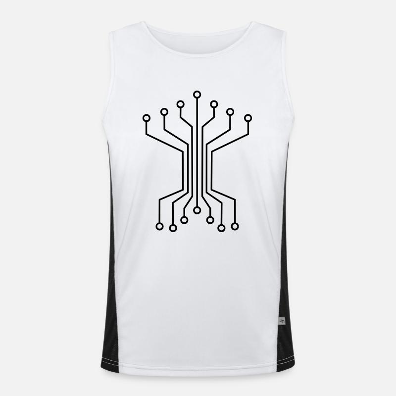 Baum digital Funktionelles Kontrast-Tank Top für Männer 