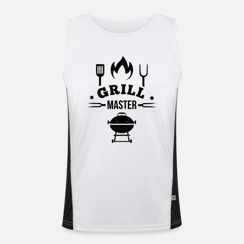 GRILLMASTER 1 BBQ / BBQ Gift Men's Functional Contrast Tank Top 