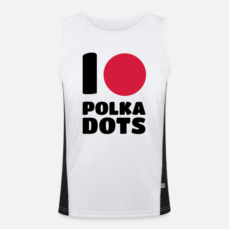Polka Dots Funktionelles Kontrast-Tank Top für Männer 