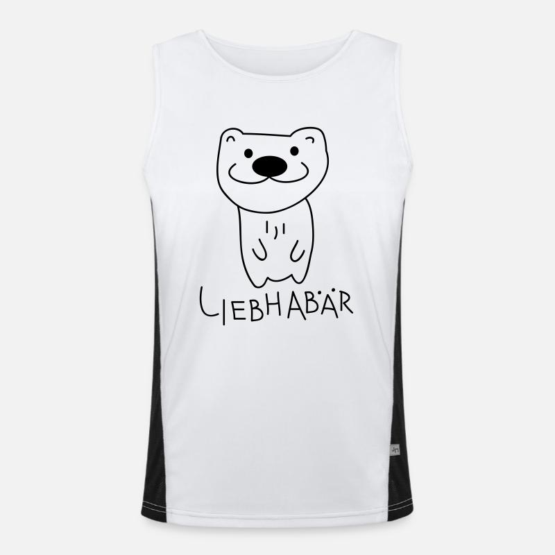 Liebhaber als Bär Funktionelles Kontrast-Tank Top für Männer 