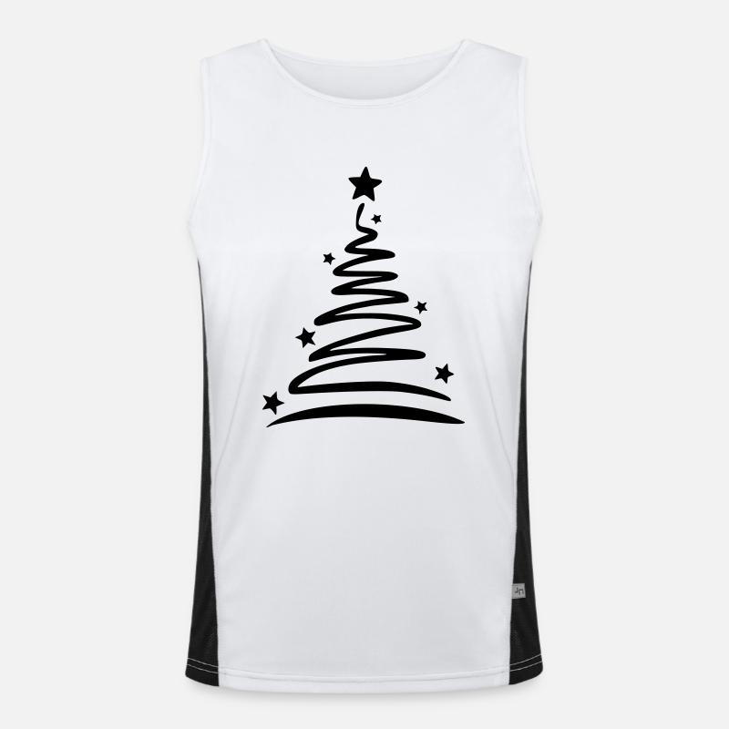 Weihnachtsbaum Funktionelles Kontrast-Tank Top für Männer 