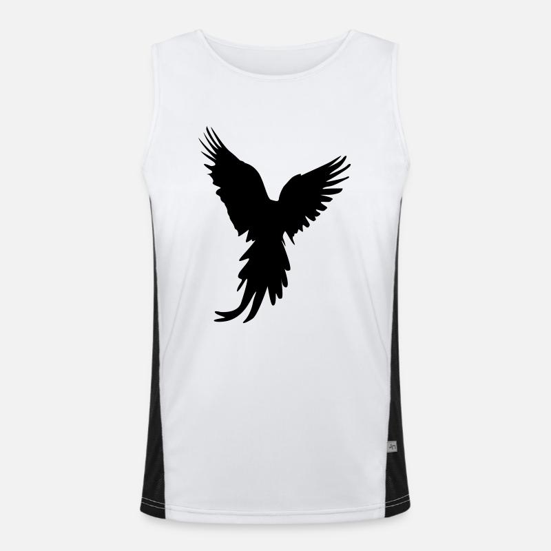 bird silhouette Funktionelles Kontrast-Tank Top für Männer 