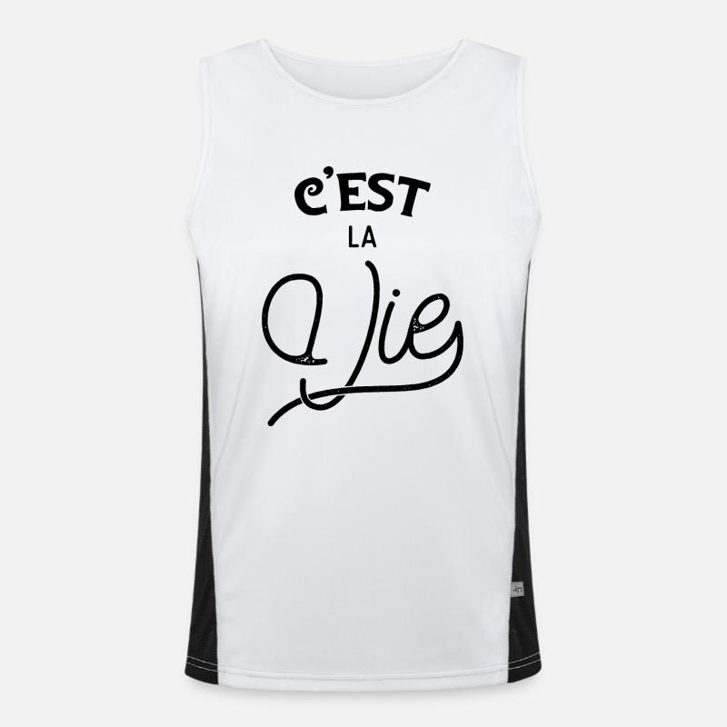 C'est la vie Débardeur respirant contrasté Homme 