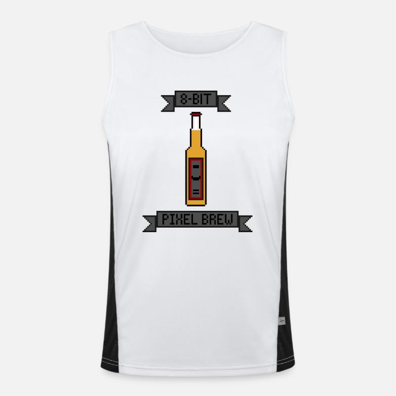 Bière Pixel rétro 8 bits Débardeur respirant contrasté Homme 