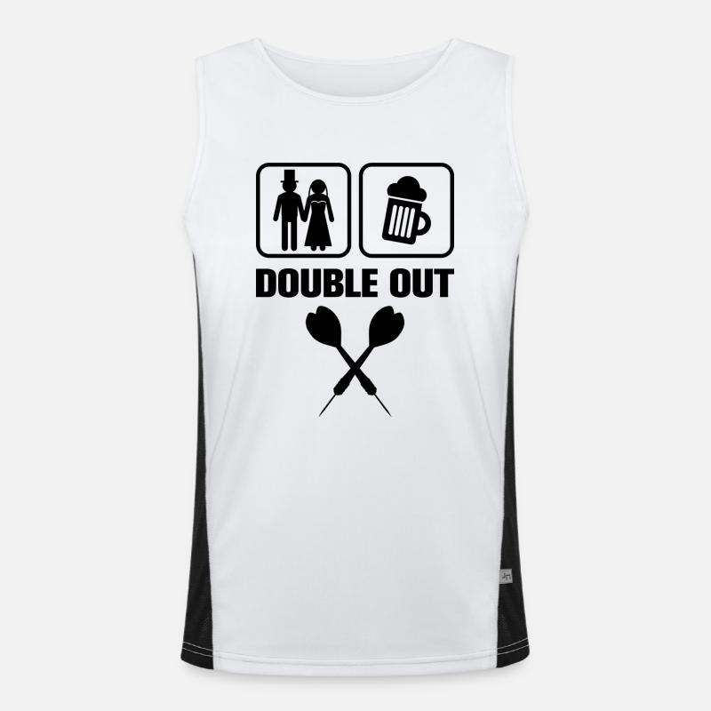 JGA Double Out Funktionelles Kontrast-Tank Top für Männer 