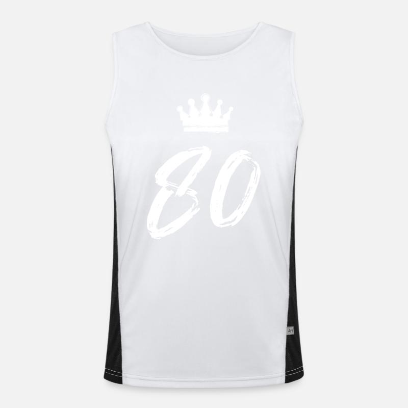 80 Number crown Men's Functional Contrast Tank Top 