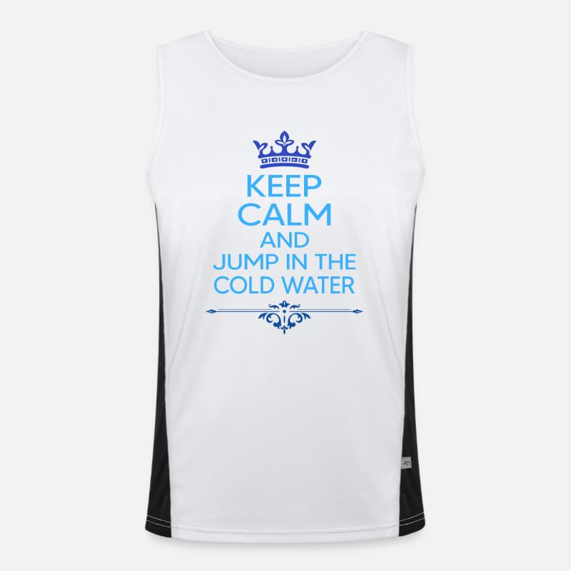 Ice bath winter swimmers cold water cold bath Men's Functional Contrast Tank Top 