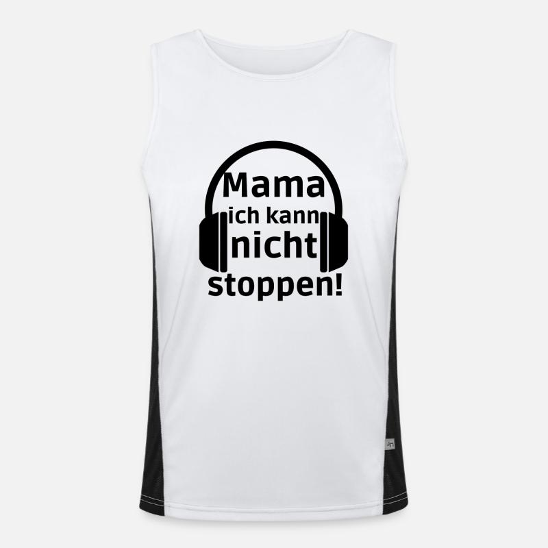 Zocken Gaming Gamer Videospiel Kopfhörer Geschenk Funktionelles Kontrast-Tank Top für Männer 