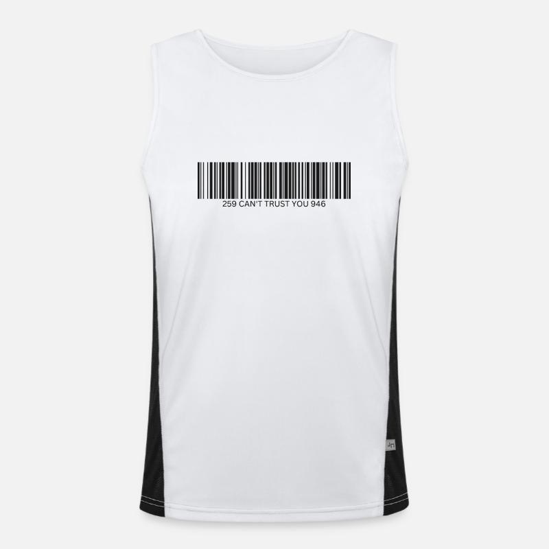 I Can't Trust You - Barcode Men's Functional Contrast Tank Top 