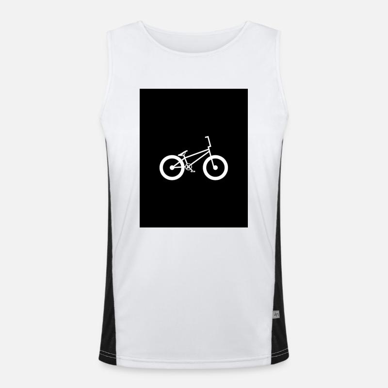 BMX Weiss Funktionelles Kontrast-Tank Top für Männer 