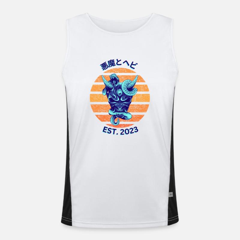 Snake with The Devil Men's Functional Contrast Tank Top 