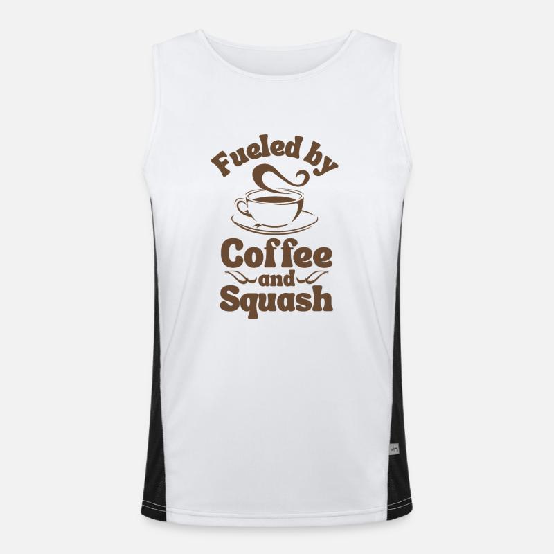 Coffee Squash lover Men's Functional Contrast Tank Top 