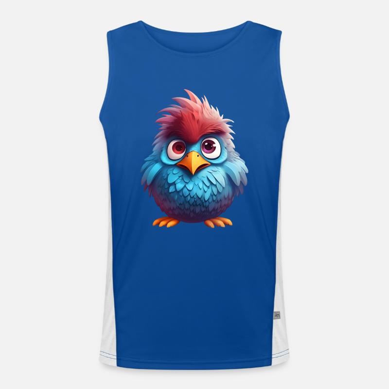 Fluffy Feathered Darling Men's Functional Contrast Tank Top 