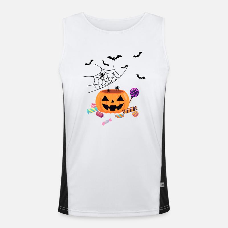 Citrouille Helloween Débardeur respirant contrasté Homme 