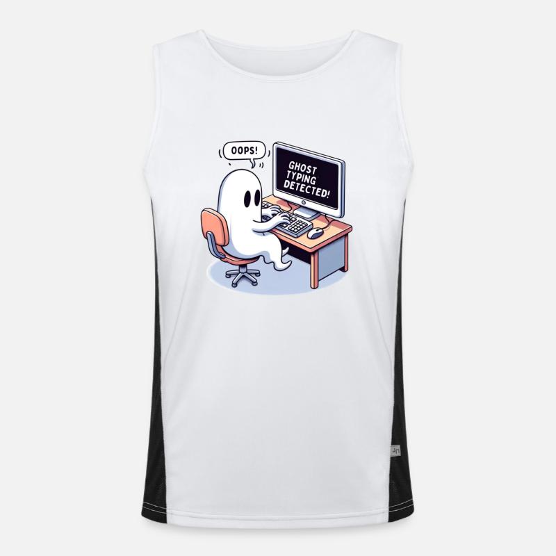 GHOST TYPING DETECTED! -OOPS! Men's Functional Contrast Tank Top 