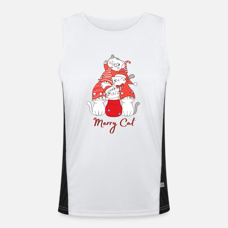 Joyeux Chat Débardeur respirant contrasté Homme 