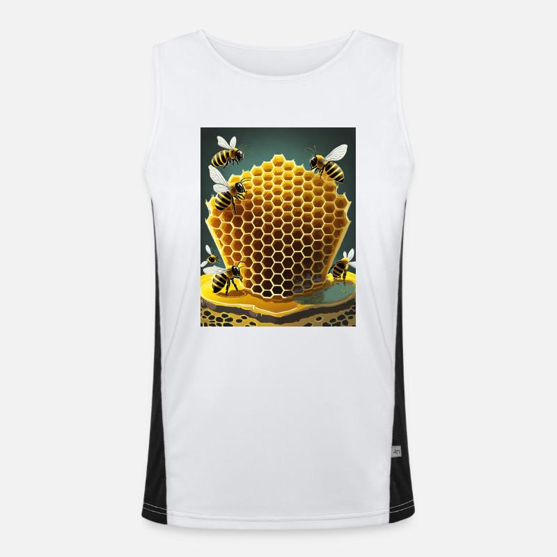 Ich bin ein cooler stolzer Imker-Logo-Designer Funktionelles Kontrast-Tank Top für Männer 