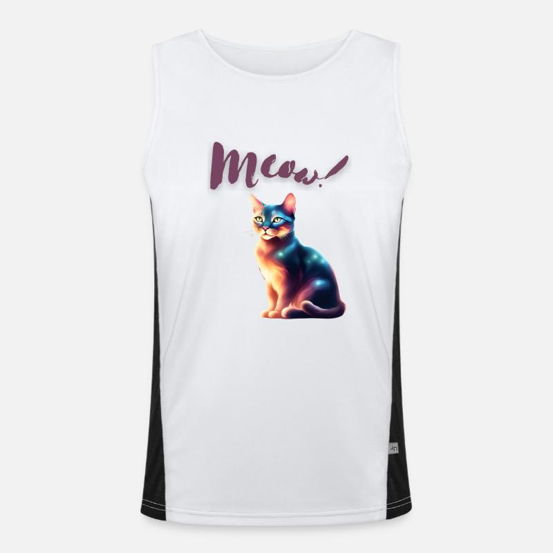 Beautiful cat Funktionelles Kontrast-Tank Top für Männer 