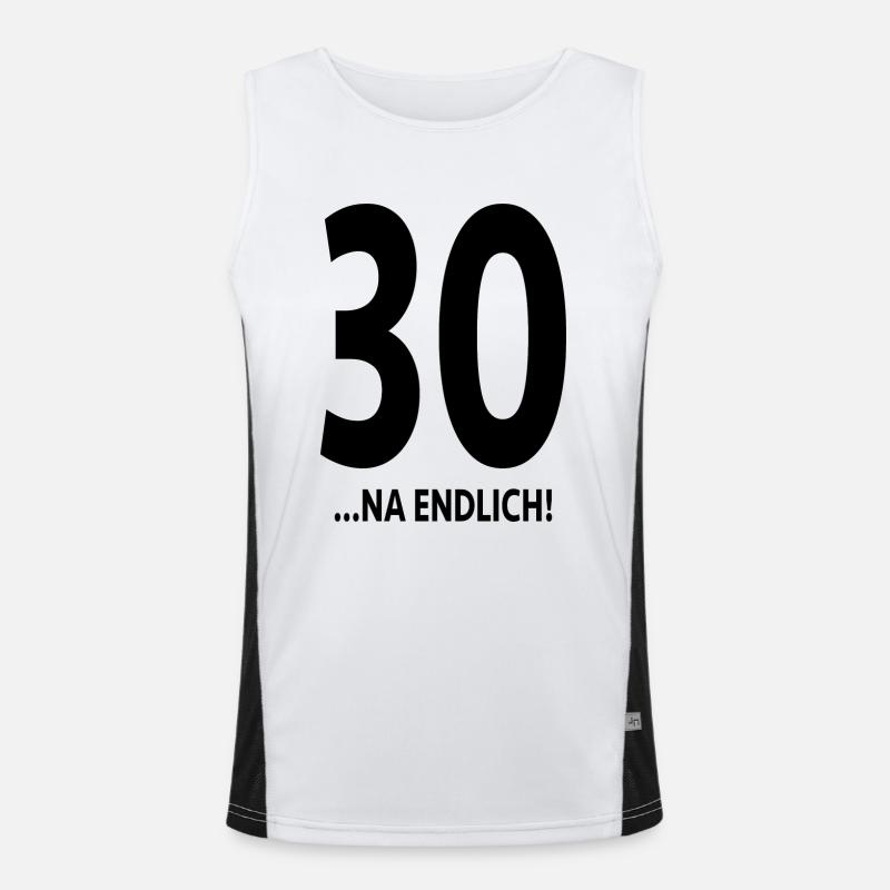 30. Geburtstag Spruch Geschenk Funktionelles Kontrast-Tank Top für Männer 