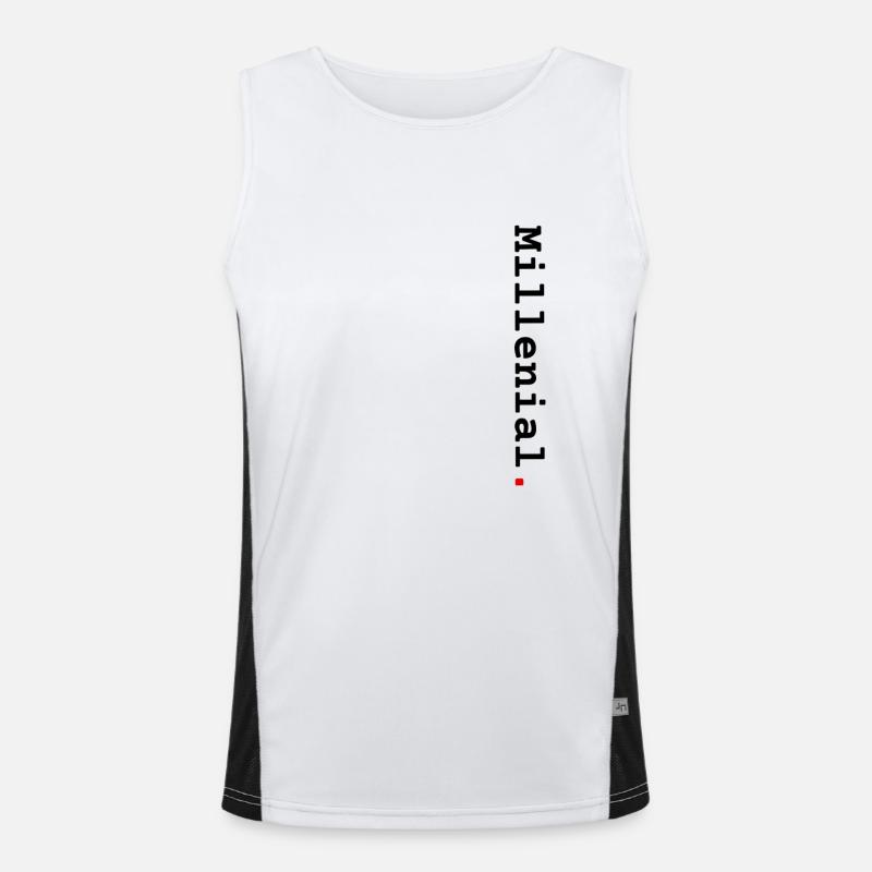 Millennial vertical Men's Functional Contrast Tank Top 