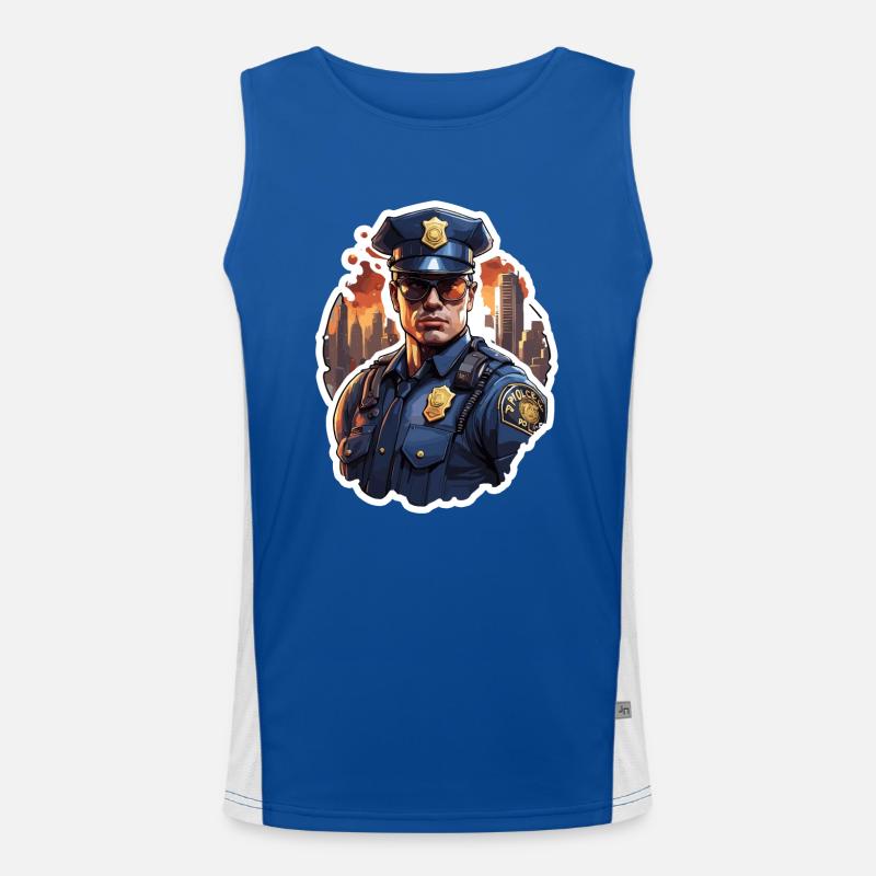 Polizei / Einsatz / Beruf / Job / Einsatzkräfte Funktionelles Kontrast-Tank Top für Männer 