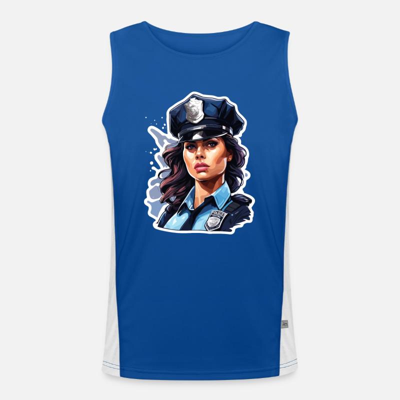 Polizei / Einsatz / Beruf / Job / Einsatzkräfte Funktionelles Kontrast-Tank Top für Männer 
