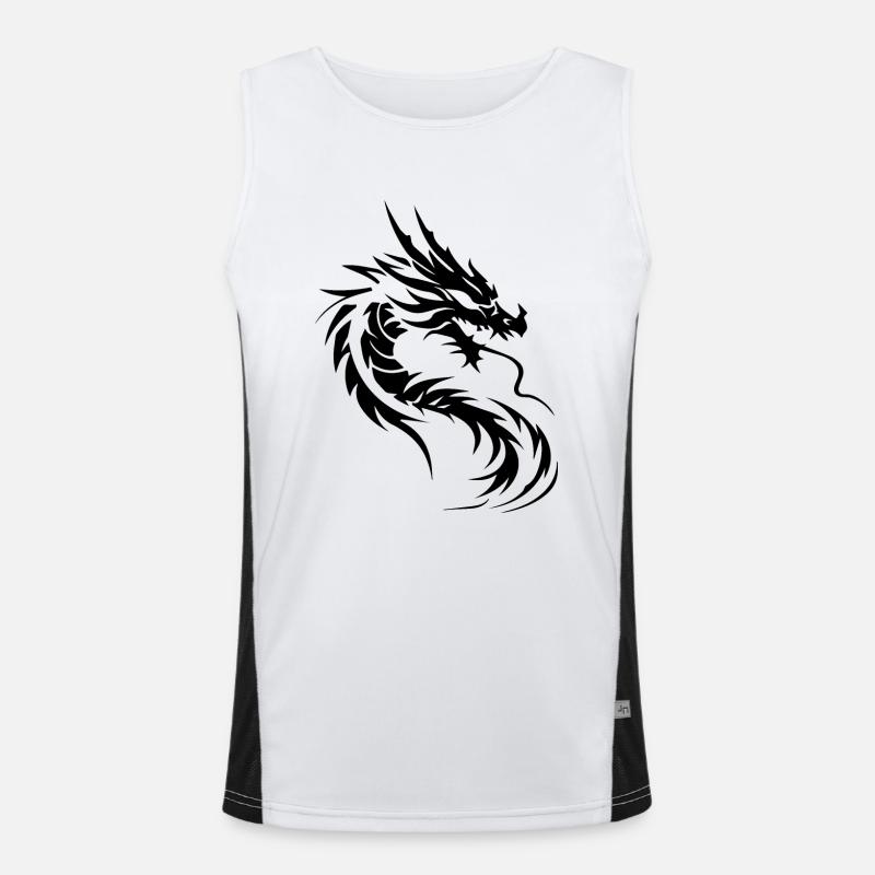 Chinesischer Drache Funktionelles Kontrast-Tank Top für Männer 