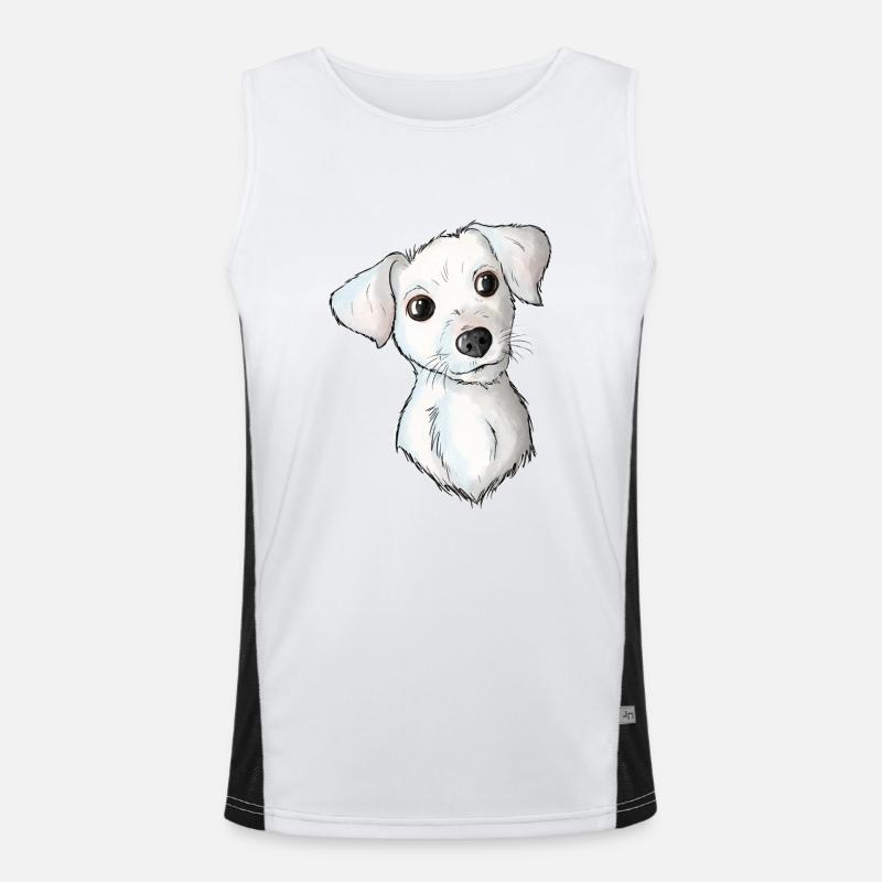 Jack Russell Pattern 2 Funktionelles Kontrast-Tank Top für Männer 