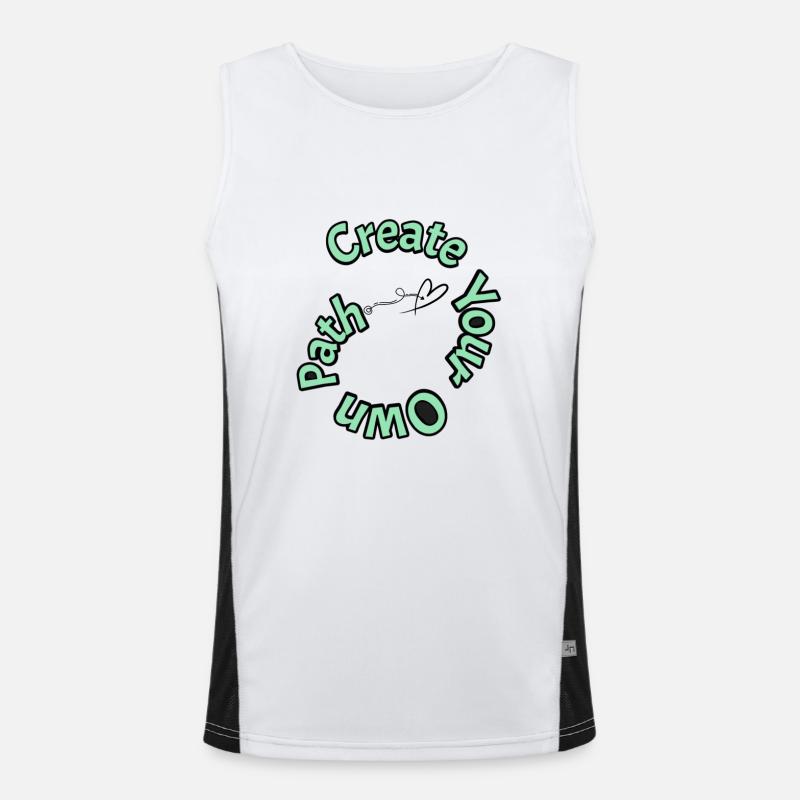 Create your own path Funktionelles Kontrast-Tank Top für Männer 
