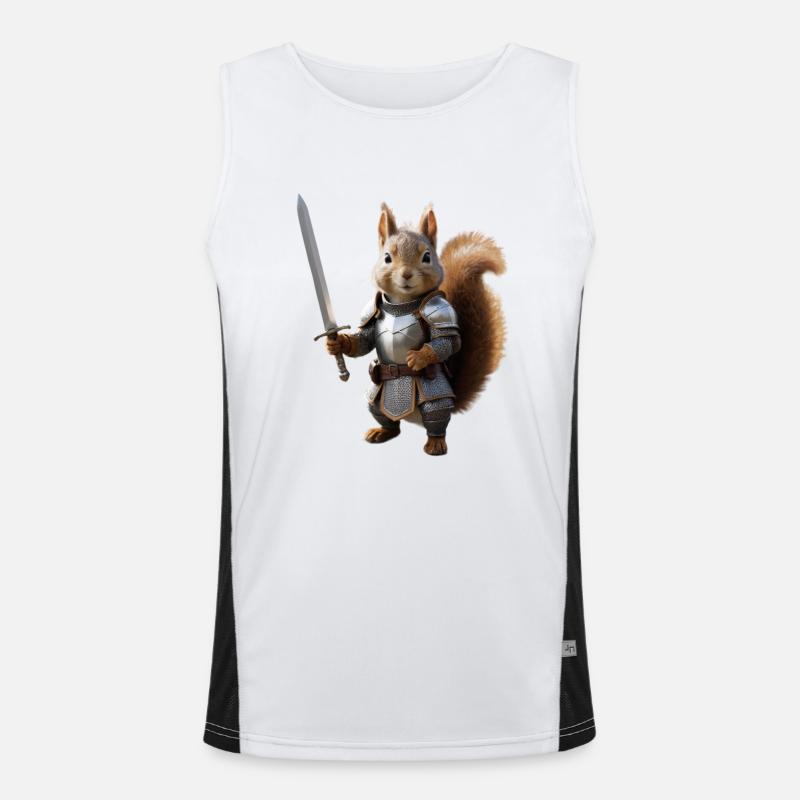 Squirrel Knight Sword 3 Men's Functional Contrast Tank Top 