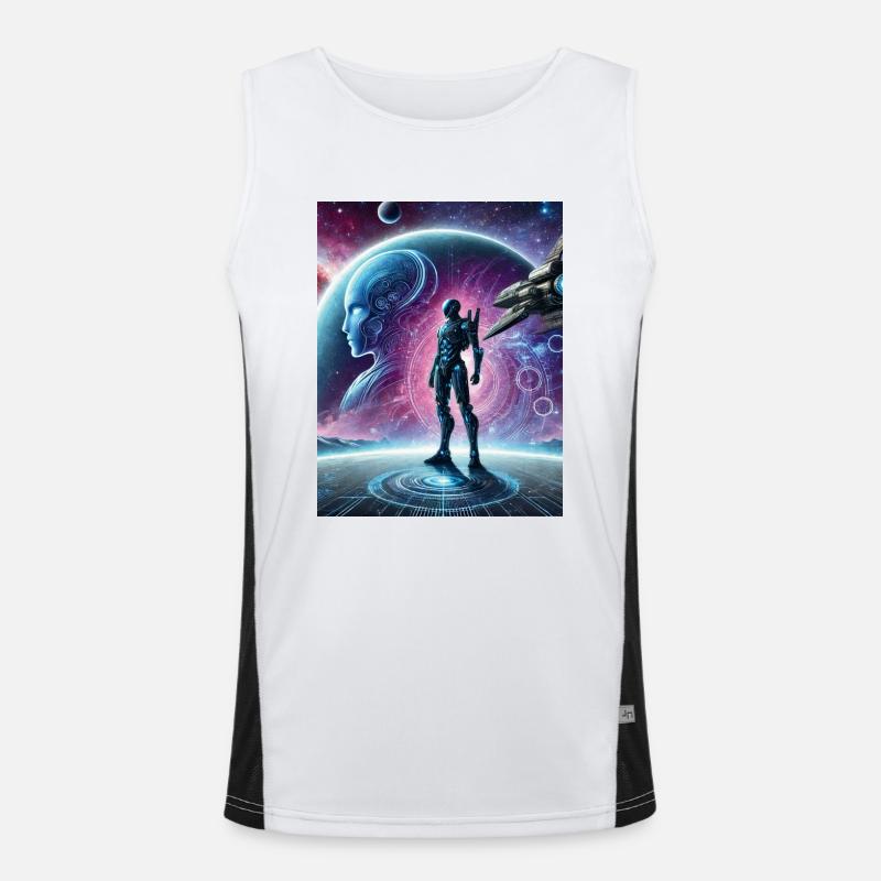 Tech-Kosmos Funktionelles Kontrast-Tank Top für Männer 