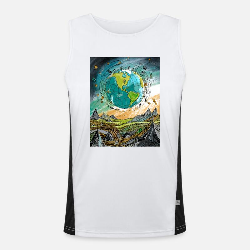 Our Earth Men's Functional Contrast Tank Top 