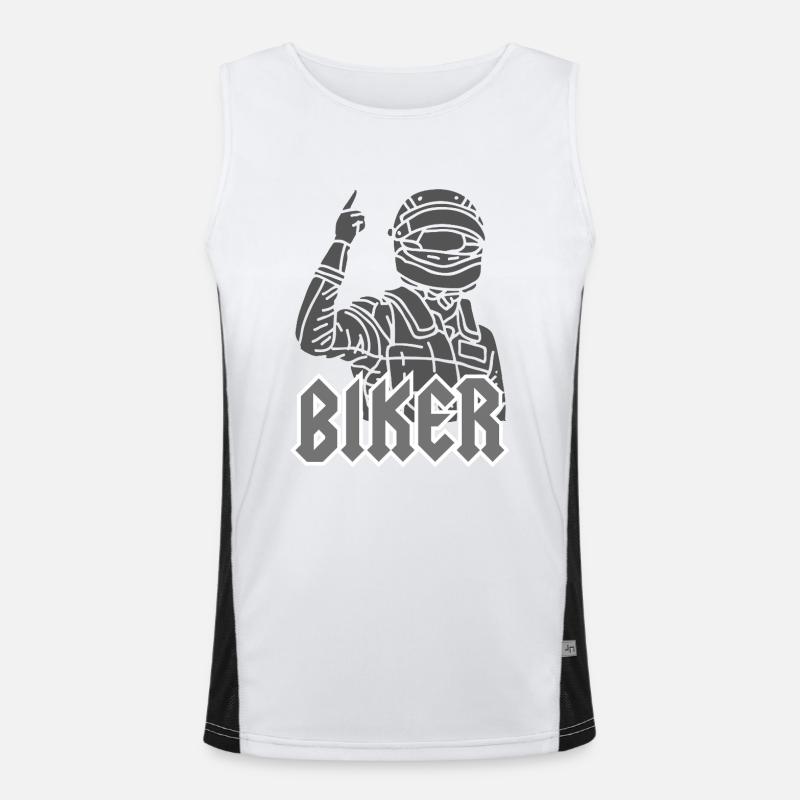 Biker Men's Functional Contrast Tank Top 