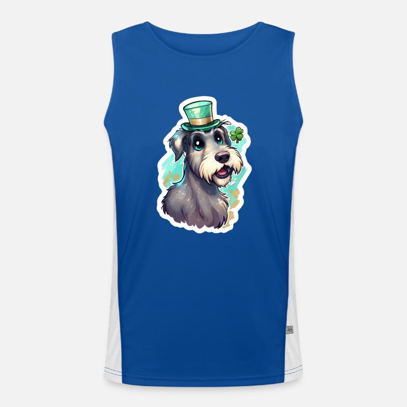 St. Patrick's Day Hund Geschenk Funktionelles Kontrast-Tank Top für Männer 