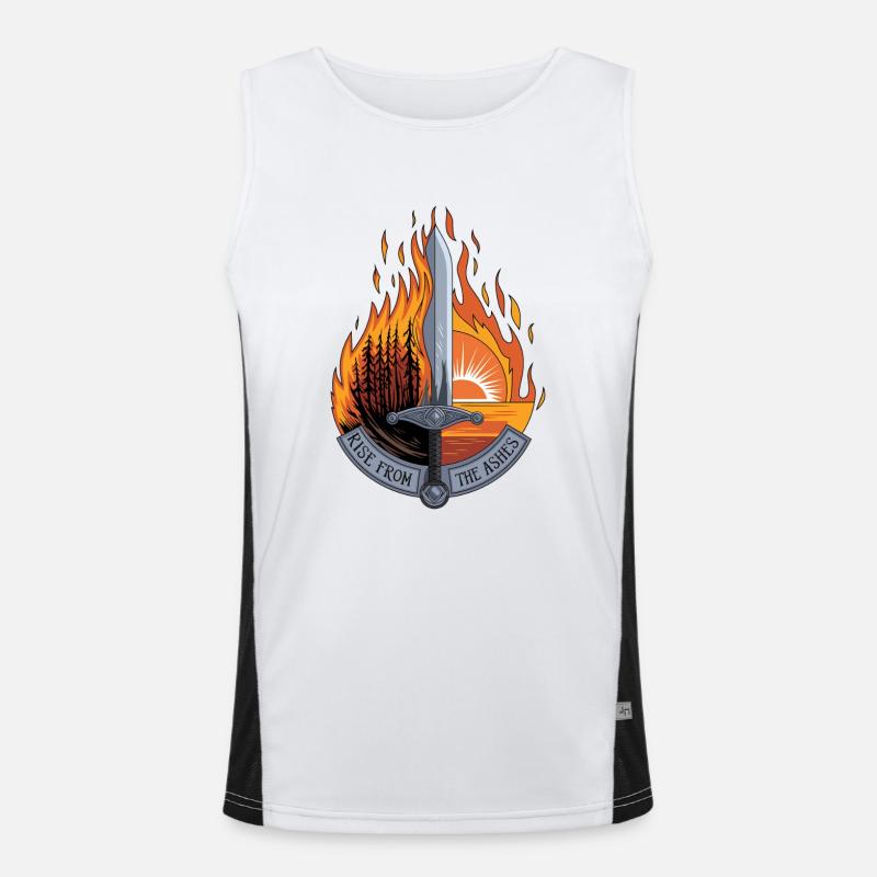 Renaître de ses cendres – Phoenix, Warrior Sword Art Débardeur respirant contrasté Homme 