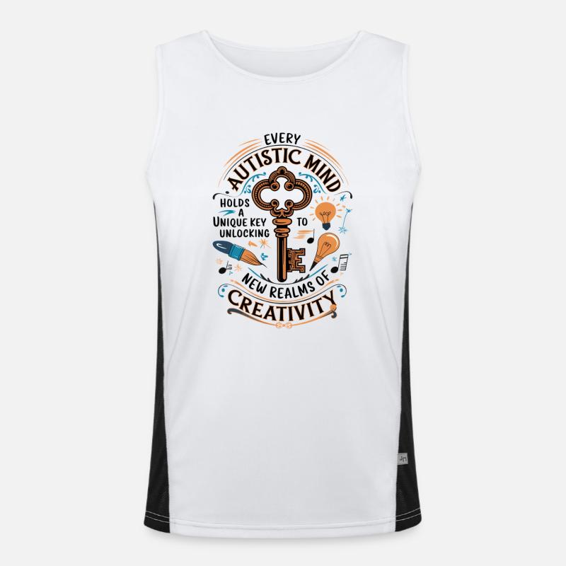 Autistic Mind - Unlocking Creativity & Innovation Men's Functional Contrast Tank Top 