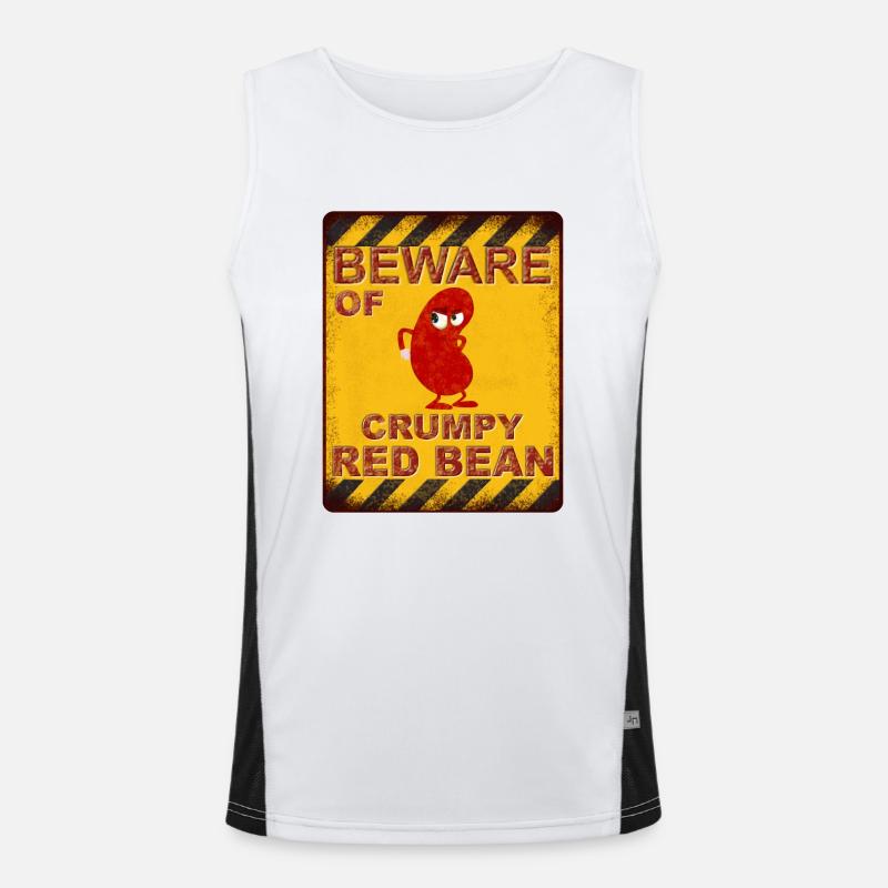 Méfiez-vous de Crumpy Red Bean - Avertissement Débardeur respirant contrasté Homme 
