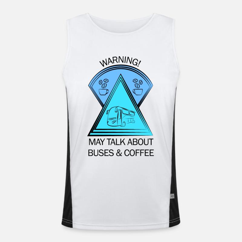 Bus Bus Driver School Bus Bus Driver Coffee Men's Functional Contrast Tank Top 